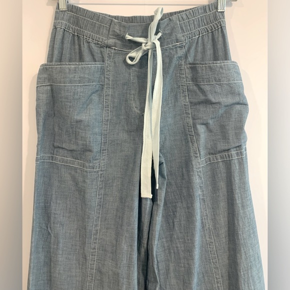 NWT, Maeve/Anthropologie La Ponche Cotton Pull On Denim Wide Leg Pant, Sz STall - Picture 7 of 14